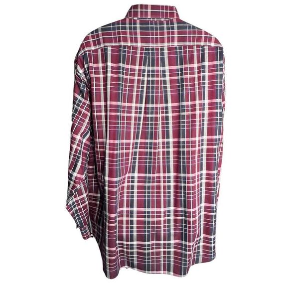 Gold Label Shirt Button Down Men's XXL Long Sleeve Cotton  Plaid Red - Picture 3 of 10